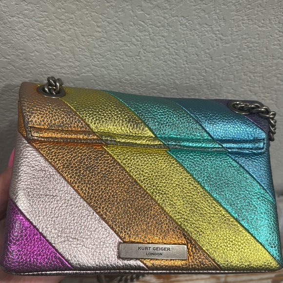 Kurt Geiger Rainbow Metallic Crossbody Bag - Picture 6 of 9